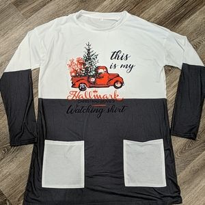 Hallmark Christmas Watching Tshirt Tunic